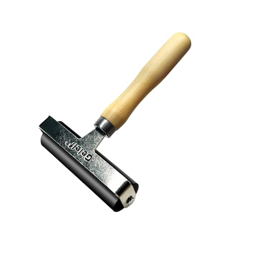 GELELF Smooth Peeling Brayer Roller - Wood Hand Roller Rollers Ink Roller Tape Roller for Gluing Taping Gel Printing Inking Block Printmaking Stamping Scrapbooks (#6: 4 Inch (10CM))