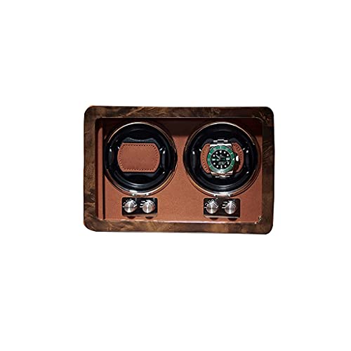 Caja giratoria automática para relojes mecánicos con almacenamiento elegante de 2 ranuras