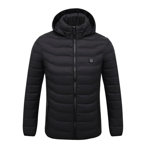 Men's Heated Jackets Lightweight Usb Electric Warming Winter Coat 2025 Heating Hooded Puffer Jacket Outdoor2