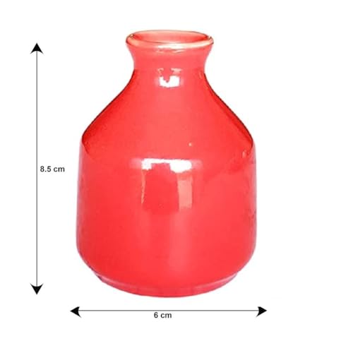 Image of Mkd2 Rise Ceramic Reed Diffuser Pot I Empty Aroma Pot - Set of 3 (Blue, Red & Black) for Home Fragrance
