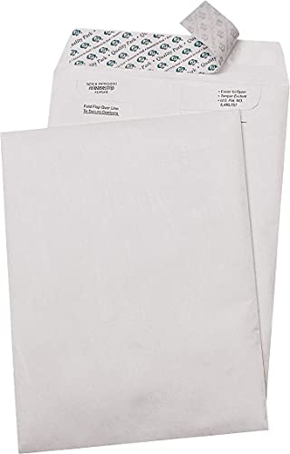 Quality Park Survivor R1520 Tyvek Versandtaschen, 24,9 x 31,8 cm, Weiß, 100 Stück