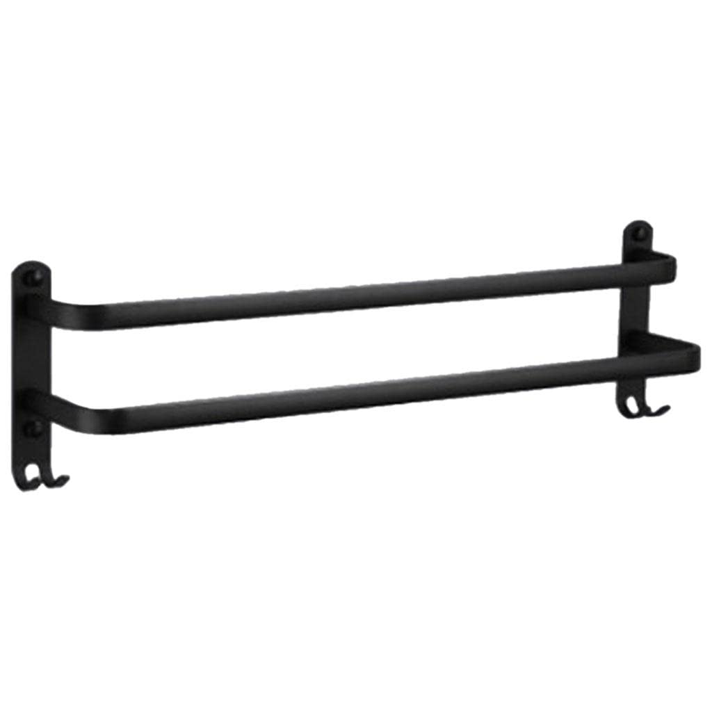 Rustproof Towel Bar Shower Towel Rack Kitchen Bathroom 2 Layer 40cm,Regular