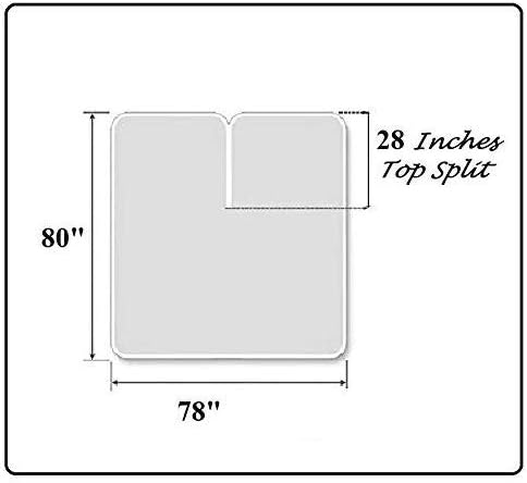 Miniatura 4 de Sleepwell Juego de sábanas Flex King de 4 piezas, juego de sábanas de media división para camas ajustables, sábanas 100% algodón dividido tamaño