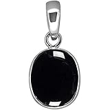 Anuj Sales 10.25 Ratti / 9.00 Carat Black Sulemani Hakik Stone Pendant AAA+ Quality Natural Sulemani Hakik/Hakeek Loose Gemstone for Women's and Men's