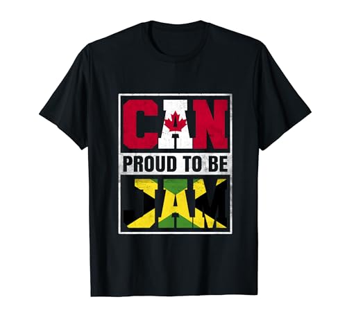 Proud Jamaican Canadian Mix Jamaica and Canada Heritage T-Shirt