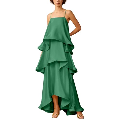 Robe de fête élégante à dos nu et finitions volants