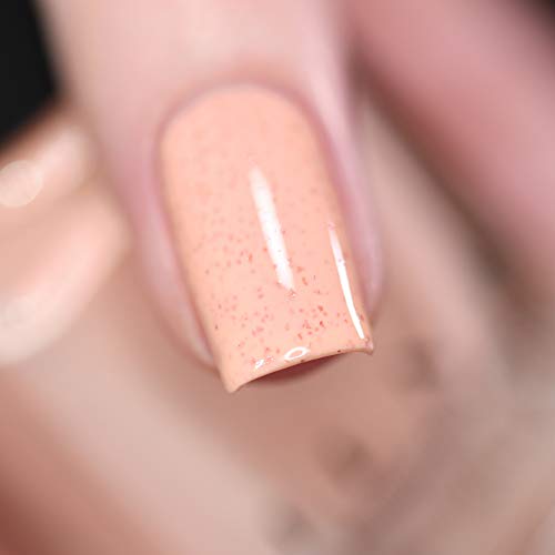 Image of ILNP Cottontail - Soft Apricot Speckled Nail Polish, 7-Free, Non-Toxic, Vegan, Cruelty Free, 12ml