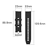 Strap Band for Huawei Watch 3/3 Pro/GT2 Pro/GT2e/GT2/GT 46mm/Galaxy Watch 3 45mm/Galaxy 46mm/Gear S3/Ticwatch Pro 3, 22mm Silicone Sports Gym Strap (Black) #3