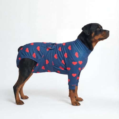 Image of Spark Paws Dog Recovery Suit - Surgical Onesie After Surgery, Male & Female | Full-Body & Belly Coverage Post Spay, Neuter or Abdominal Surgery - a Soft Cone Alternative. Breathable; Fits All Breeds