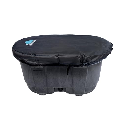 Polar Protector - 150 Gallon Oval Stock Tank Cover Ice Water Therapy Ice Bath Cover Cold Water Cover 150 Gallon Oval Stock Tank Waterproof Rip Proof Tough Keeps Tanks Clean