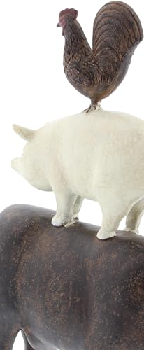 Estatua decorativa de animales de granja de polystone 10x3x14 in miniatura 2