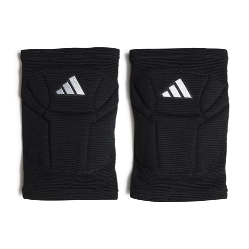 adidas Unisex-Adult Elite Volleyball Kneepads, Black/White, Large