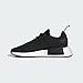 adidas Originals NMD_R1 Sneaker, Black/Black/White, 3 US Unisex Little Kid