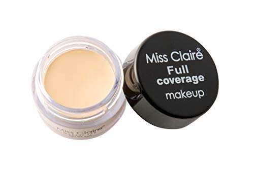 Image of Miss Claire Cream Miss Claire Full Coverage Makeup + Concealer #2, Beige, 6 grams Natural finish Beige 6 g