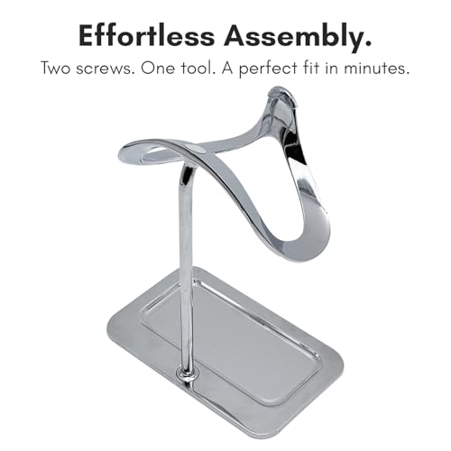 Macally Apple Vision Pro Stand with Battery Holder - Premium Full Zinc Alloy, 2.31lb Heavy Base for Stability, Minimalist Display Cradle with Lens Protection - Apple Vision Pro Accessories