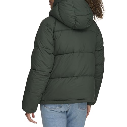 DOCKERS Women's Water Resistant Quilted Bubble Puffer Jacket with Hood4