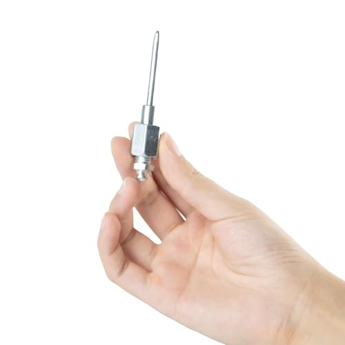 Image of 3-Piece Detachable Grease Gun Needle Tip Nozzle Adapter with 1 /8 inch NPT Threads for Steel Grease Gun Needle Tip Dispenser and Coupler Fittings