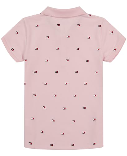Tommy Hilfiger Girl's Short Sleeve Polo Shirt, Button Closure With Ribbed Collar and Sleeves2