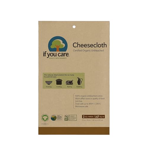 IF YOU CARE 72x36-Inch Cheesecloth, Unbleached, 2-Square Yards (Pack of 6)