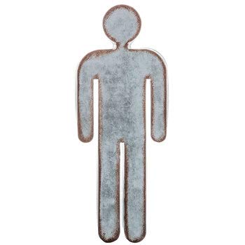 Man Galvanized Metal Wall Decoration Industrial Home Bathroom Rustic Office Decor