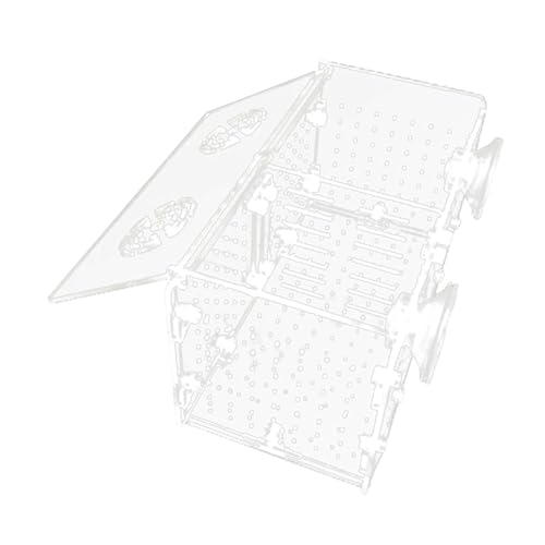 Breeding Box for Aquarium Acclimation Hatchery Acrylic Clear Sick Box Breeder for Clown Betta, Double Room