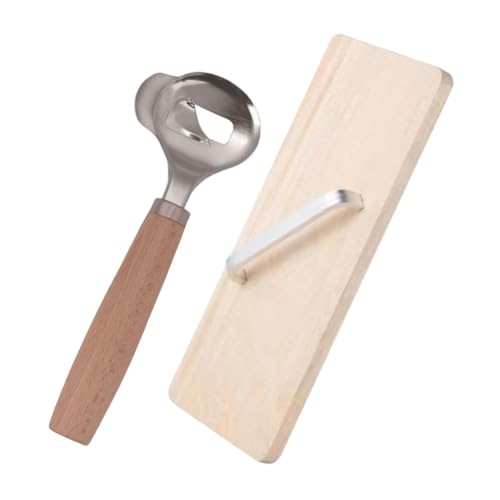 COLLBATH 1set Stainless Steel Sliced Noodles Cutter Home Kitchen Noodle Maker with Non-slip Dough Cutter for Delicious Homemade Noodles