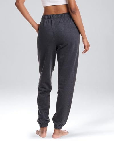 JOE BOXER Womens Sweatpants - French Terry Wide Leg Sweat Pants or Baggy Joggers - Comfy Womens Lounge Pants3