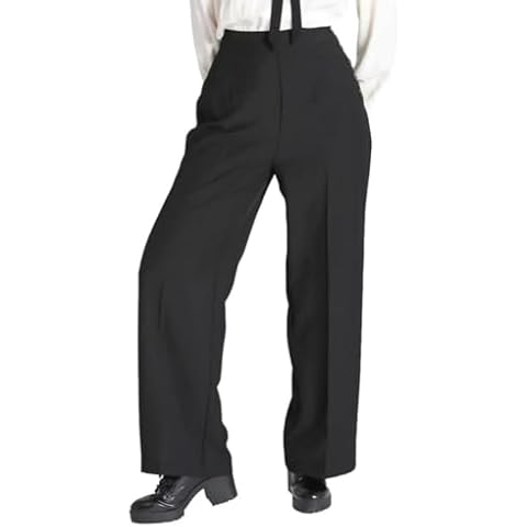 Hell Bunny 50s Vintage Black Wide Leg Trousers Cover