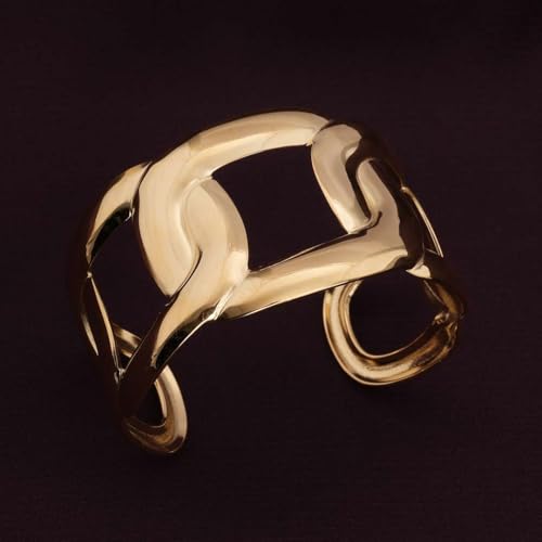 Image of PALMONAS Link Hoops Cuff Bracelet for Women - Gift for Girls & Women | Waterproof & Anti-Tarnish Bracelet
