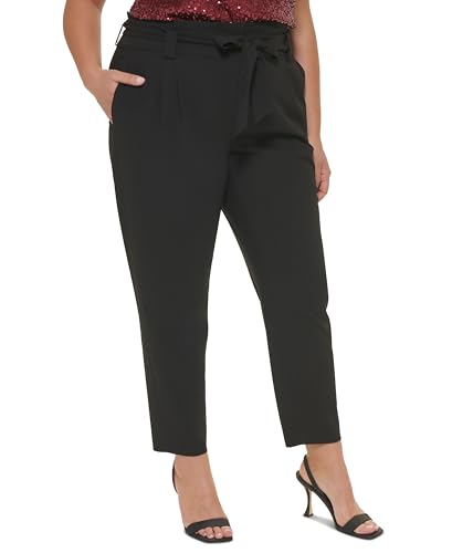 Calvin Klein Womens Plus Pleat Front Tapered Ankle Pants4