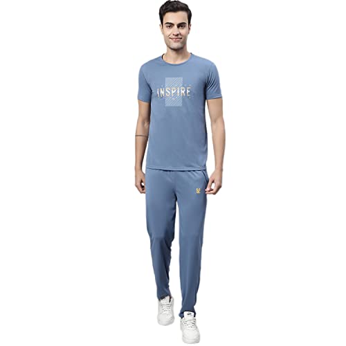 Image of Mack Jonney Printed Co-ord Set Tracksuit For Men (Pack of 2)-T PRT 23 WHT 24 YLW D10 WHT YLW 04-P