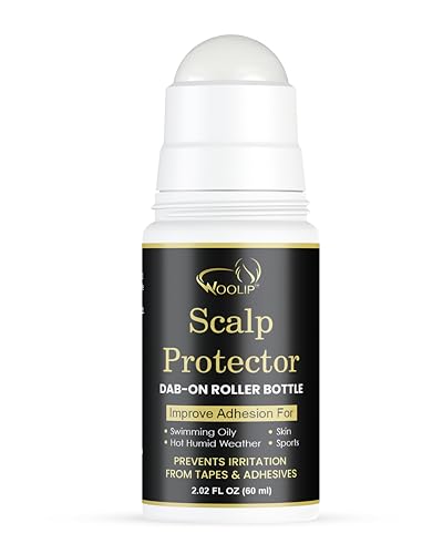 Image of Scalp Protector Dab-On Roller Bottle Lotion - Reduces Irritation from Hair Patch Tape & Wig Adhesive | Anti-Itching, Hygienic Formula | Improves Adhesion & Scalp Comfort (60ml)