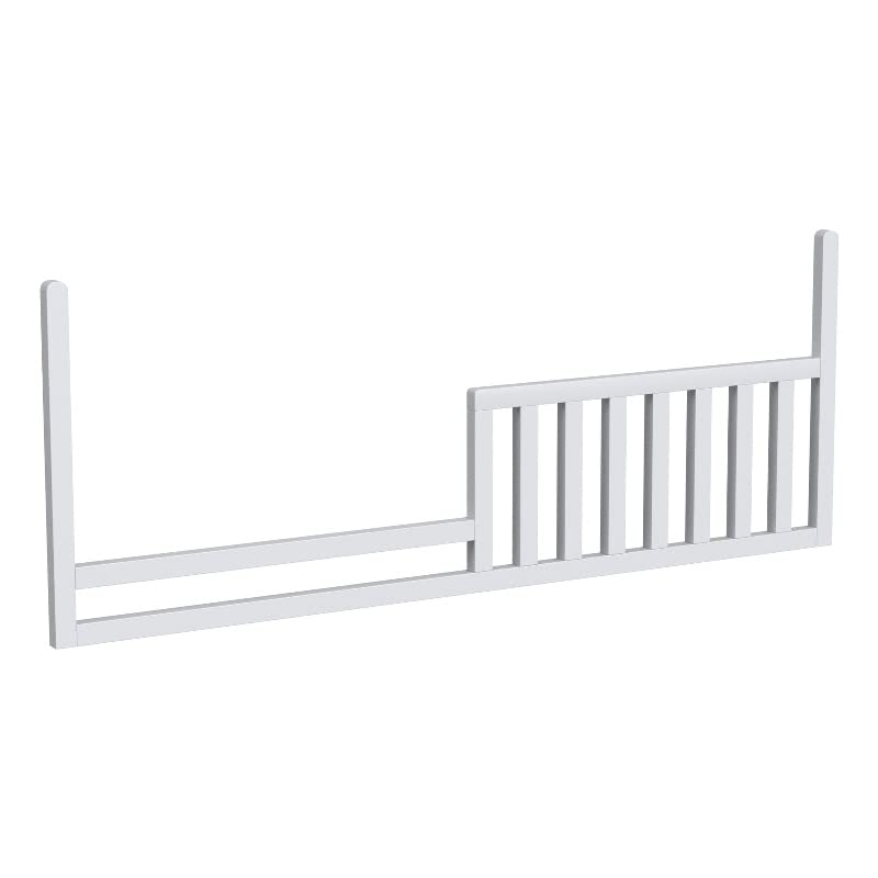 Rowan Modern Wood Convertible Ash Linen White Toddler Guard Rail