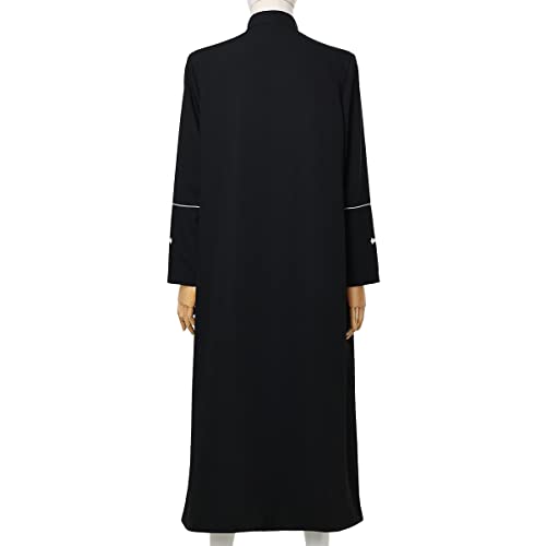 Image of CAMDOM Men's Clergy Cassock Church Minister Robe Vestment for Pastor