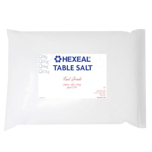 Hexeal Table Salt 5kg – 5kg Bag of Table Salt for Cooking and Seasoning