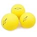 Aolowewin Spike Replacement Balls | Roundnet Game Balls | Strong Bounce Ball | 3.5inch Yellow Soft Rubber Ball 3-Pack | Lawn Beach Volleyball (3)