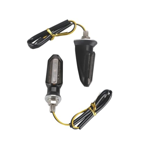 Clignotants moto ambre universels 3 feux arrière noirs