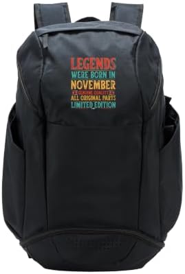 November Birthday Legends Were Born in November Funny Dad Sport Backpack
