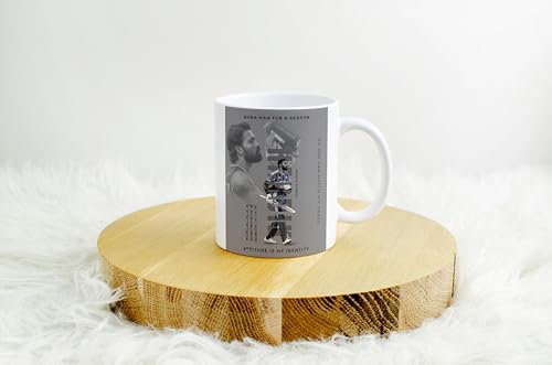 Image of Cricket Theme Ceramic Coffee Mug, MS Dhoni and Virat Kohli Fan Art Print (Sports Lover) (Hardik-2, Large)
