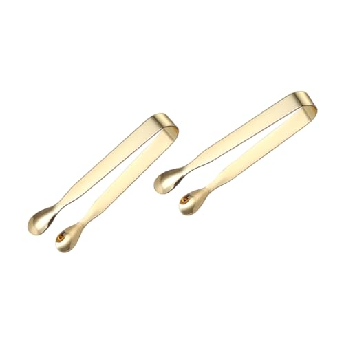 STOBAZA Stainless Steel Tongs Sugar Cube Holders Ice Cube Clamps Perfect for Tea Parties