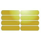 Juego de 8 tiras de 8 x 2 cm. Bandas reflectantes 8 adhesivas para señalización, casco 8 x 2 cm, reflectante, color amarillo