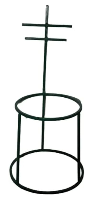 Metal Varalakshmi Pooja Stand, Saree Draping Base, Black, Double Ring Design-image-5