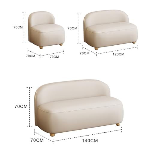 MPLFHSYOS Sofa Aus Leder Mit Retro-Katzenpfotenmuster, Bogenförmiger, Unregelmäßiger Ruhebereich, Empfangsbereich, Gehobenes Büro, Empfangs- Und Verhandlungsbereich, Gästehaus-Hotel(B,180x70x70cm) – Bild 3