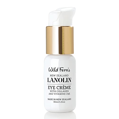 Wild Ferns Lanolin Eye Crème with Collagen and Vitamin C & E, 99% Natural, 30 milliliters