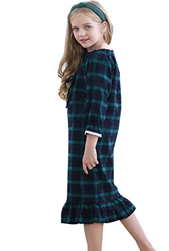 Image of Girls Princess Nightgown,Winter Long Sleeve Flannel Nightdress Pajamas Dress Kids 3-12 Years