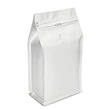 Forma bonita: bolsa con parte inferior plana con válvula de liberación de aire y cremallera. (Válvula desengrasante de una dirección, cremallera resellable, parte inferior plana para una mejor forma)