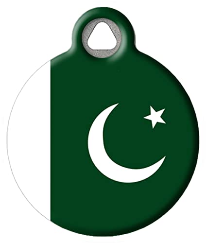 Dog Tag Art Pakistan Flag Pet ID Tag, Stainless Steel, Small