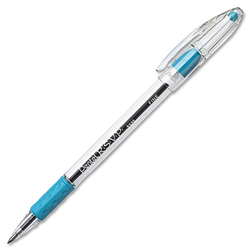 Stylo bille 0.7mm Pentel R.S.V.P. encre bleu ciel pour fournitures de bureau