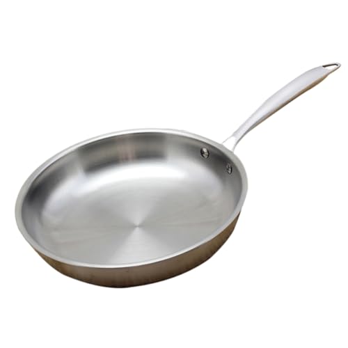 LIGIGWASH Sartén Inoxidable sin Recubrimiento Antiadherente Natural Cocina Rápida y Fácil Limpieza para Huevos Verduras y Carnes