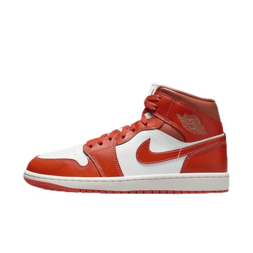 Air Jordan 1 Mid Women's Shoes (BQ6472-108, Summit White/Amber Brown/Cosmic Clay) Size 5.5